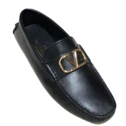 V Buckle Leather Shoe - Brands Gateway