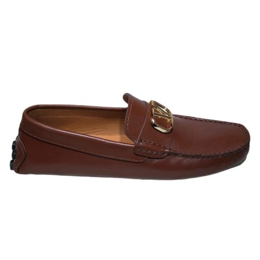 V Buckle Leather Shoe - Brands Gateway