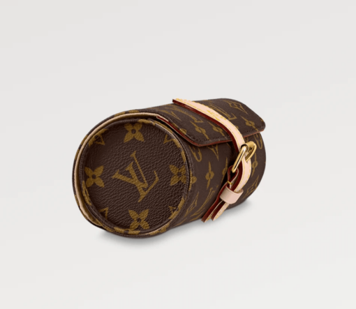 Louis Vuitton Watch Case Brown Monogram with premium cowhide trimmings