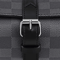 Louis Vuitton Watch Case Grey Damier with cowhide leather trimmings