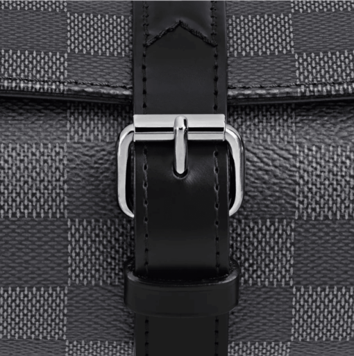 Louis Vuitton Watch Case Grey Damier with cowhide leather trimmings